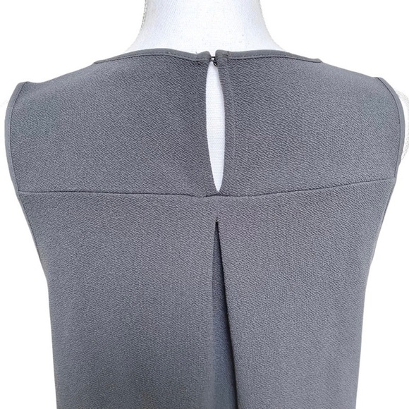 LOFT Gray Textured Leopard Print Sleeveless Top Size M - Picture 4 of 7